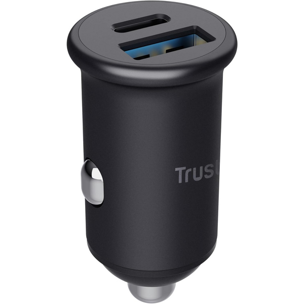 Автомобільний зарядний пристрій Trust 38W USB-A/Type-C PD, QC, Black (25197_TRUST)