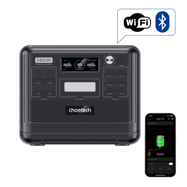 Зарядное устройство CHOETECH BS008 / 2400 Вт / 2048 Вт⋅ч / LiFePO4