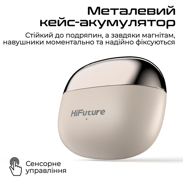 Bluetooth-гарнітура HiFuture Flexclip Champagne