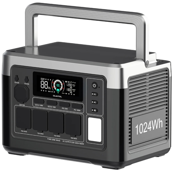Зарядна станція Oukitel P1000E Plus 1800Вт (1024Вт/г) LiFePo4 UPS, MPPT