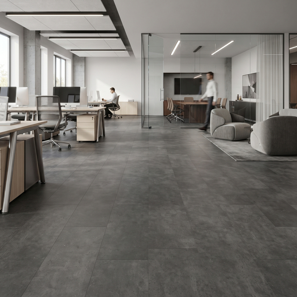 Вінілова плітка ПВХ Unilin Classic plank Spotted Medium Grey Concrete 40197