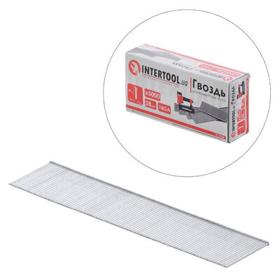 Цвях для степлера PT-1603, PT-1612 28 мм (18GA) 1.0*1.25 мм 5000од/патак INTERTOOL PT-8628