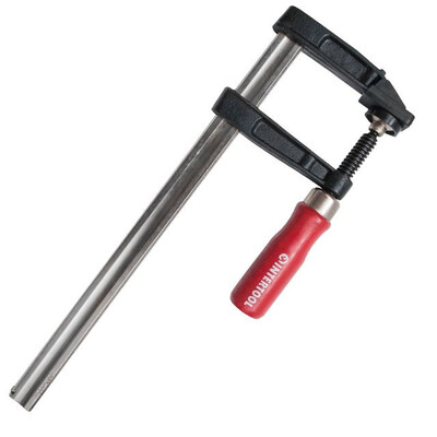 Струбцина столярная 300 x 80 мм DIN5117, резинированная ручка INTERTOOL HT-6003