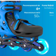 Роликовые коньки Neon Inline, размер 34-37, синий
