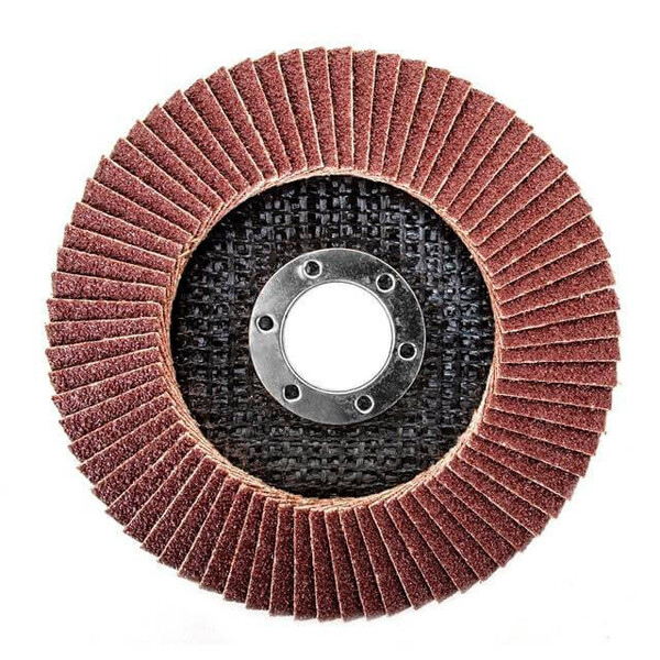 Диск шлифовальный лепестковый 115 x 22мм зерно K80 INTERTOOL BT-0108