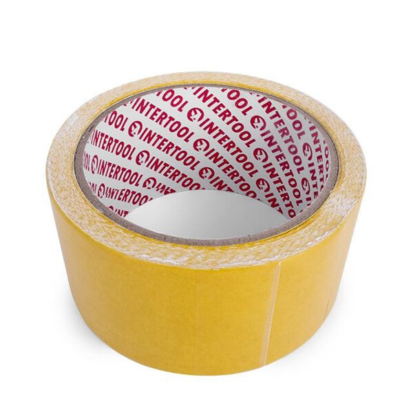 Скотч двухсторонний 50мм*10м на тканевой основе INTERTOOL KT-0962