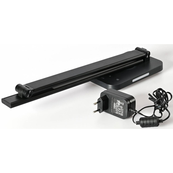 Настільна LED лампа Videx VL-TF17B Black з бездротовою зарядкою 18W (1800K-6500K)