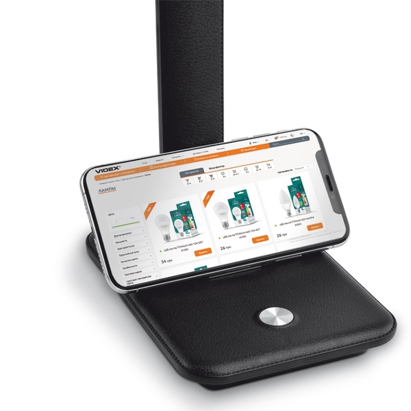 Настільна LED лампа Titanum TLTF-009B Black 10W (3000K-6500K) 220V