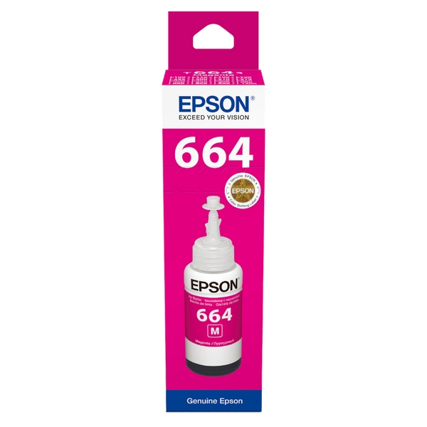 Водорастворимые чернила для принтера Epson C13T66434A Magenta для L312, L350, L355, L362, L366, L456, L550, L555, L1300