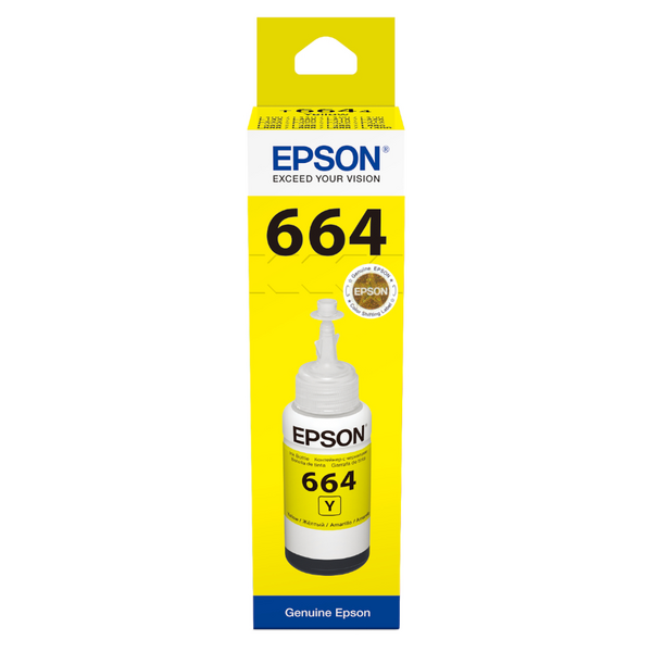 Водорастворимые чернила для принтера Epson C13T66444A Yellow для L312, L350, L355, L362, L366, L456, L550, L555, L1300