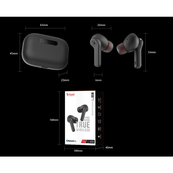 Наушники A4Tech Bloody M30 Black+Red