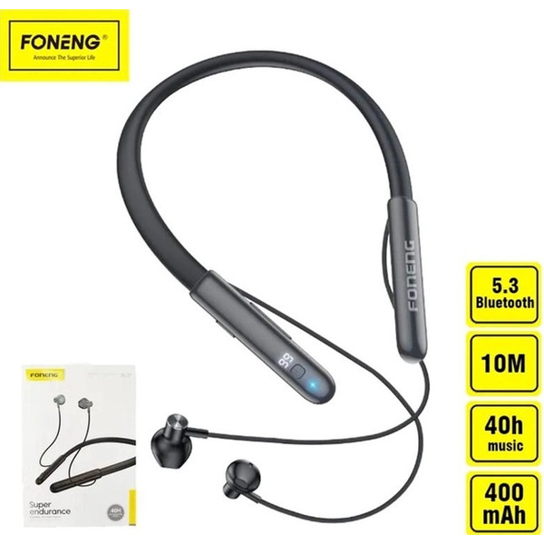 Наушники Foneng BL37 Digital Display Neckband Bluetooth Earphone (BL37-BE-DDN)