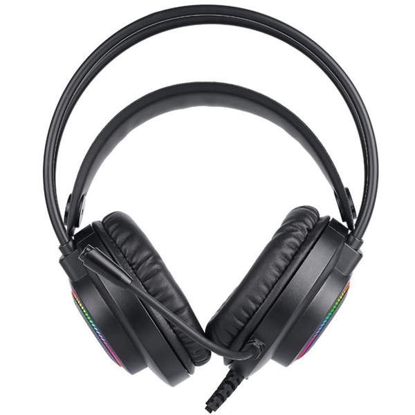 Наушники XTRIKE ME GH-509, USB+3.5мм, 7 режимов RGB, кабель 2м, розовая