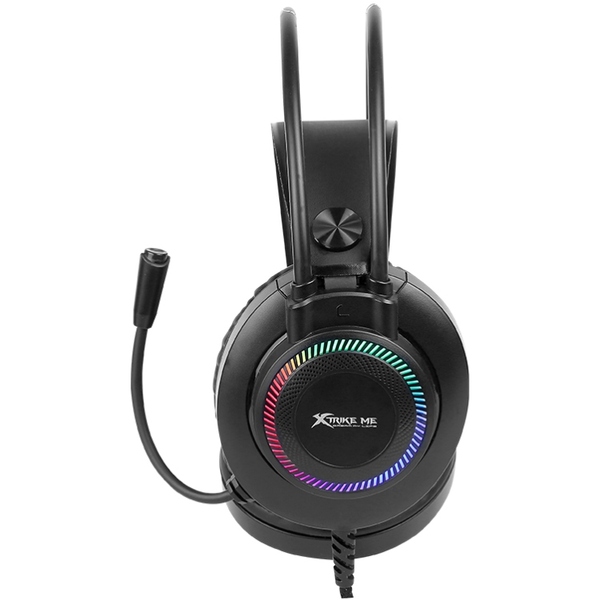 Наушники XTRIKE ME GH-509, USB+3.5мм, 7 режимов RGB, кабель 2м, розовая