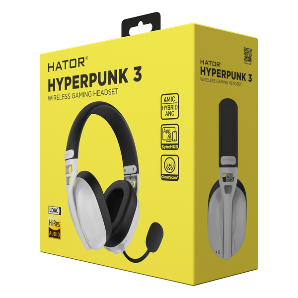 Наушники Hator Hyperpunk 3 Wireless White (ESH16)