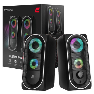 Компьютерные колонки 2E PCS234 RGB, 2.0, USB, Black (2E-PCS234BK)