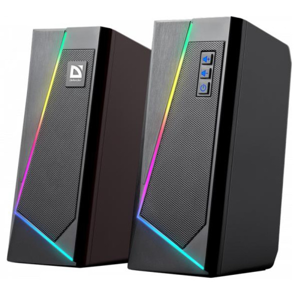 Компьютерные колонки DEFENDER (65103) 2.0 Solar 3 10 W, BT/Light, USB