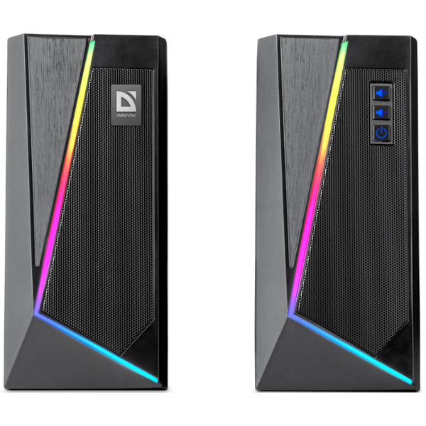 Компьютерные колонки DEFENDER (65103) 2.0 Solar 3 10 W, BT/Light, USB