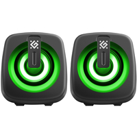 Компьютерные колонки 2.0 Defender J1, 6Вт, подсветка, USB, черная