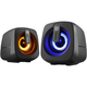Компьютерные колонки 2.0 Defender J1, 6Вт, подсветка, USB, черная