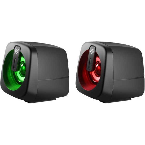 Компьютерные колонки 2.0 Defender J1, 6Вт, подсветка, USB, черная