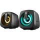 Компьютерные колонки 2.0 Defender J1, 6Вт, подсветка, USB, черная
