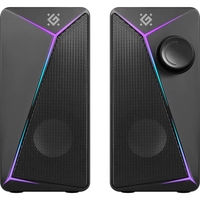 Компьютерные колонки 2.0 Defender J5, 6Вт, подсветка, USB, черная