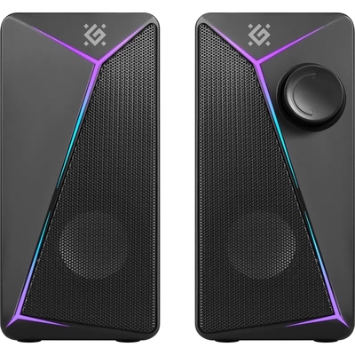 Компьютерные колонки 2.0 Defender J5, 6Вт, подсветка, USB, черная