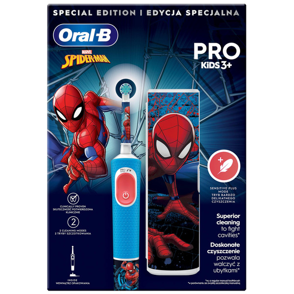 Зубная электрощетка Braun Oral-B Pro Kids D103.413.2KX Spider-Man