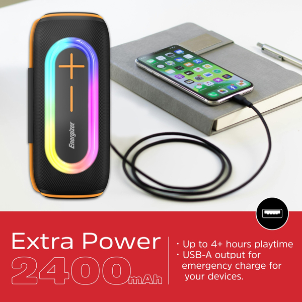 Портативная колонка Energizer BTS206 20W RGB Black (0842982105584)