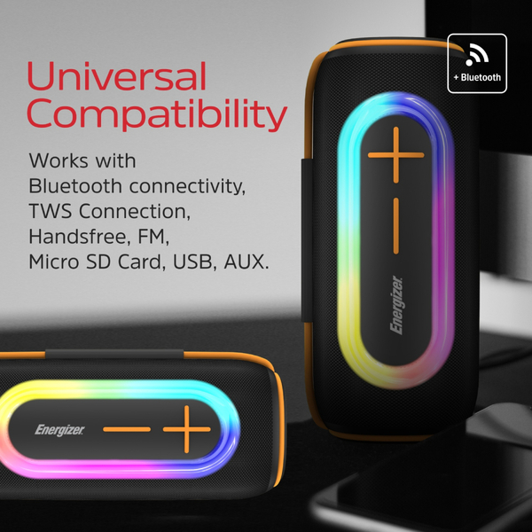Портативная колонка Energizer BTS206 20W RGB Black (0842982105584)