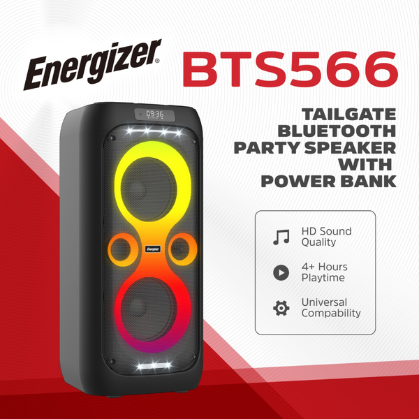 Портативная колонка Energizer BTS566 50W RGB Black (0842982105065)
