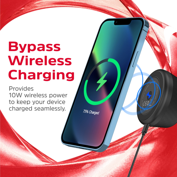 Портативная колонка Energizer Bluetooth 5.3 5W + Wireless bypass Charging магнитная зарядка 10W Black (BTS055)