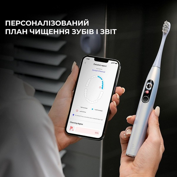 Зубна електрощітка Oclean X Plus Pro Digital Silver (6970810556179)