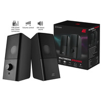 Компьютерные колонки 2E PCS202 2.0 USB Black (2E-PCS202BK)