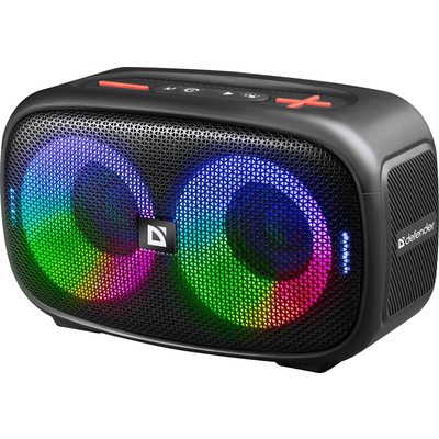 Портативна колонка 1.0 Defender Q5 20 Вт Bluetooth/FM/USB/TF/IPX5, LED, чорна