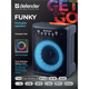 Портативная колонка 1.0 Defender Funky 10Вт, Light/BT/FM/USB/MIC/AUX