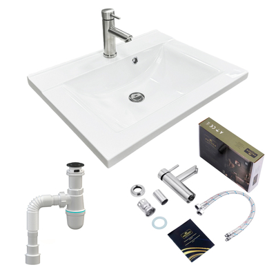 Набір для ванної Adamant Quanto 60 з сифоном Click-Clack + змішувач (4824296208001)