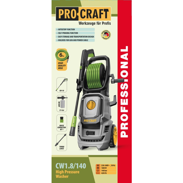 Мийка високого тиску Procraft CW1.8/140
