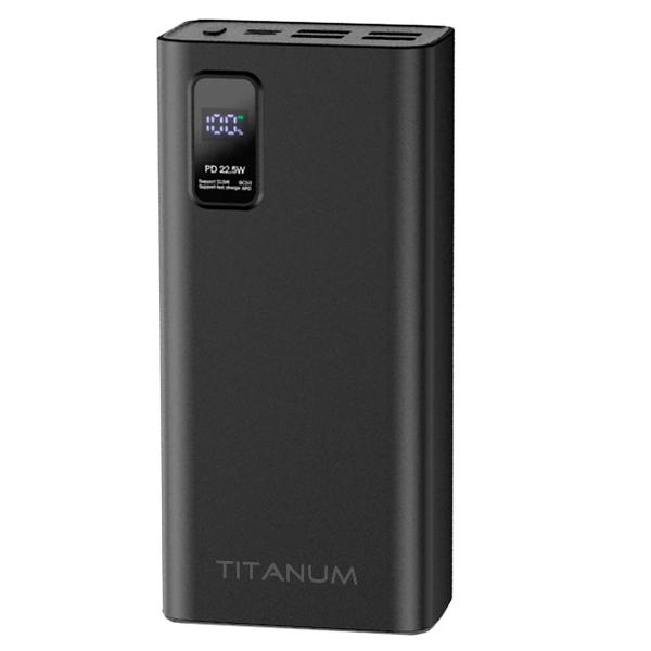 Зовнішній акумулятор (Power Bank) TITANUM 728S 30000mAh 22.5W Black
