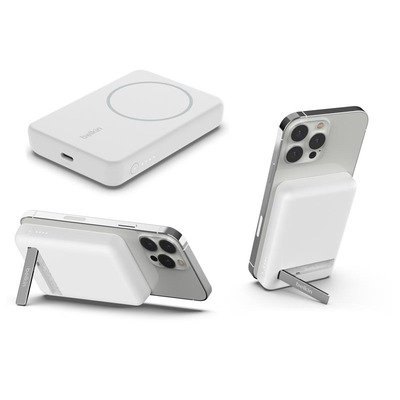 Зовнішній акумулятор (павербанк) Belkin Magnetic Wireless 5000mAh White (BPD004BTWT)    