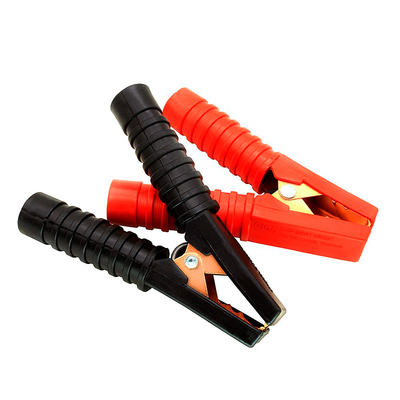 Набор аккумуляторных зажимов крокодилы Voltronic Merlion черный+красный 200А 140мм