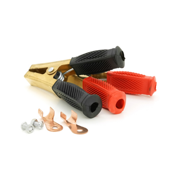 Набір акумуляторних затискачів крокодили Merlion чорний + червоний 200А-500А