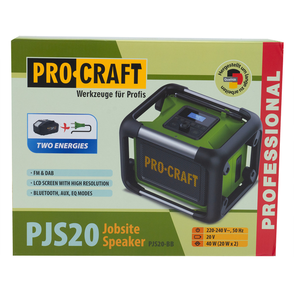 Акумуляторний радіоприймач Procraft PJS20 (Без акб та зп)