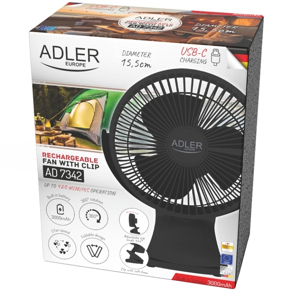 Вентилятор Adler AD 7342 Black