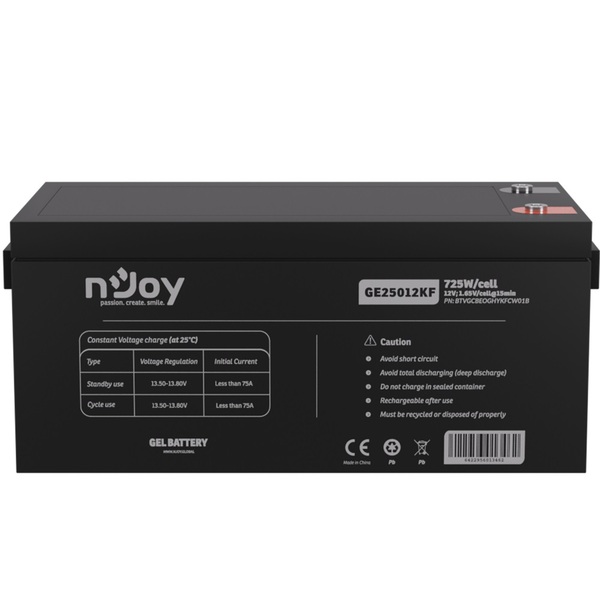 Аккумуляторная батарея Njoy GE25012KF 12V 250AH (BTVGCBEOGHYKFCW01B) GEL