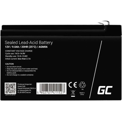 Акумуляторна батарея Green Cell 12V, 9.0A