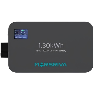 Акумуляторна батарея Marsriva LiFePO4, 12.8V/102Ah , 1.30kWh, настінне кріплення