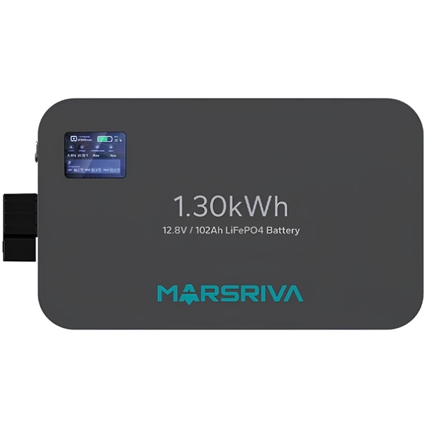Акумуляторна батарея Marsriva LiFePO4, 12.8V/102Ah , 1.30kWh, настінне кріплення