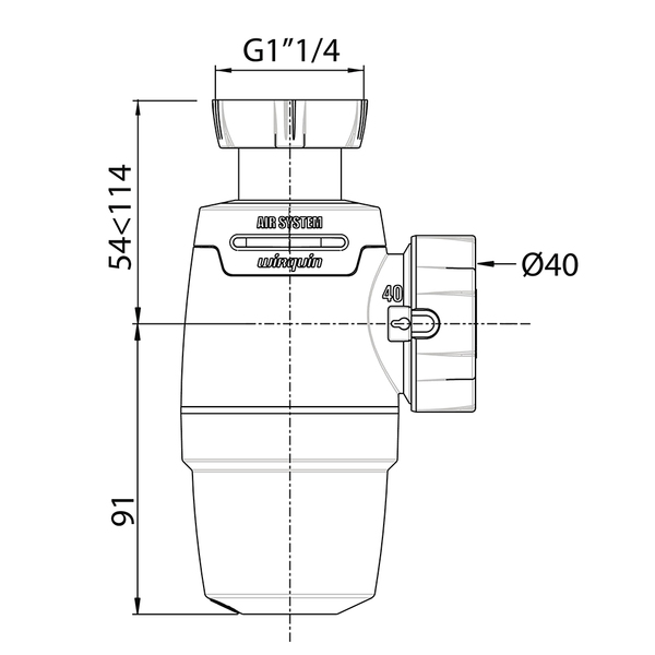 Сифон для умивальника Wirquin 9541358